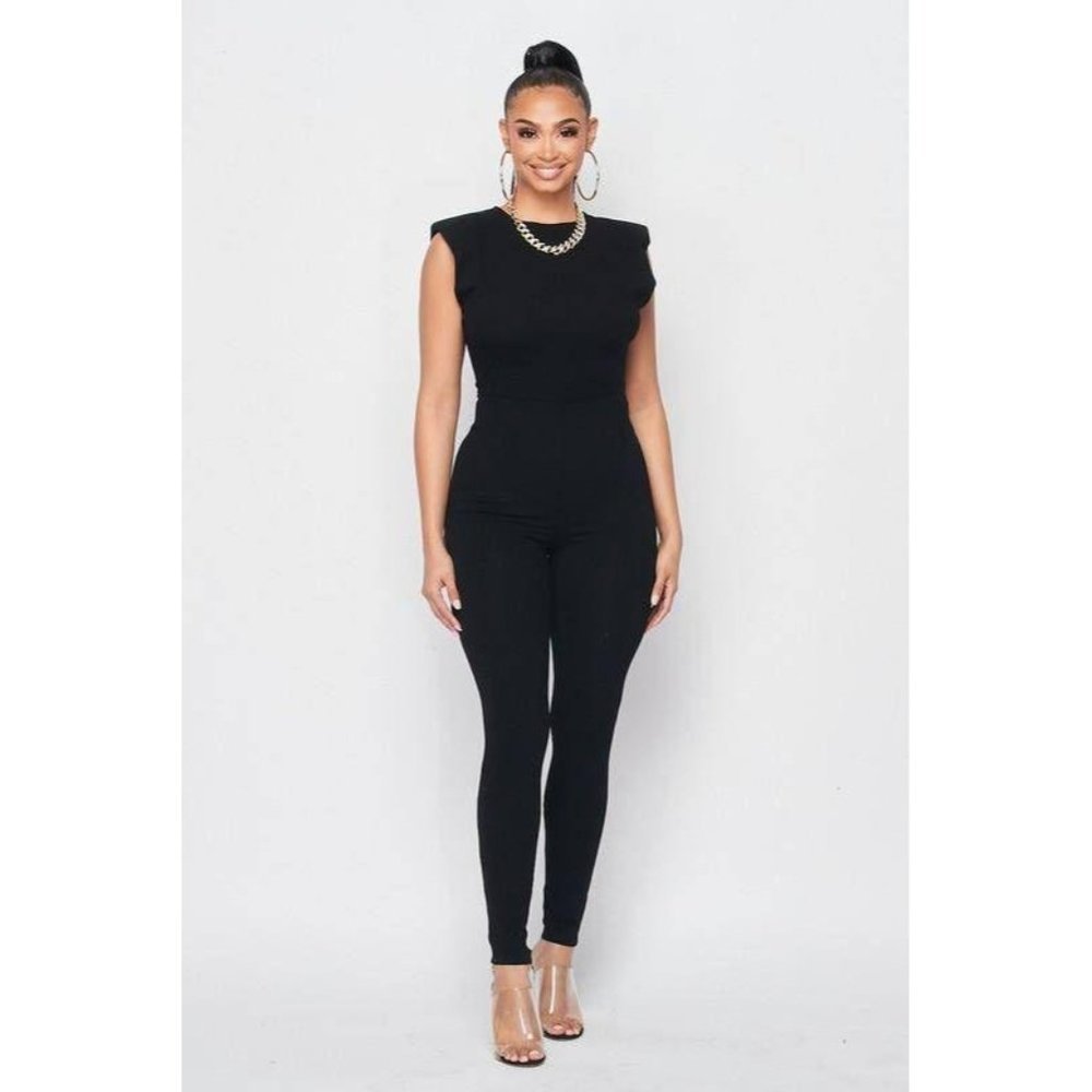 From The Top Jumpsuit-In Black